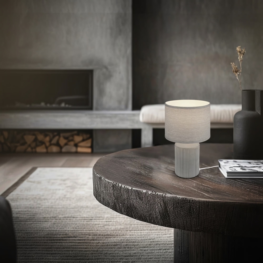 Brilo - Настольная лампа INO 1xE14/10W/230V серая