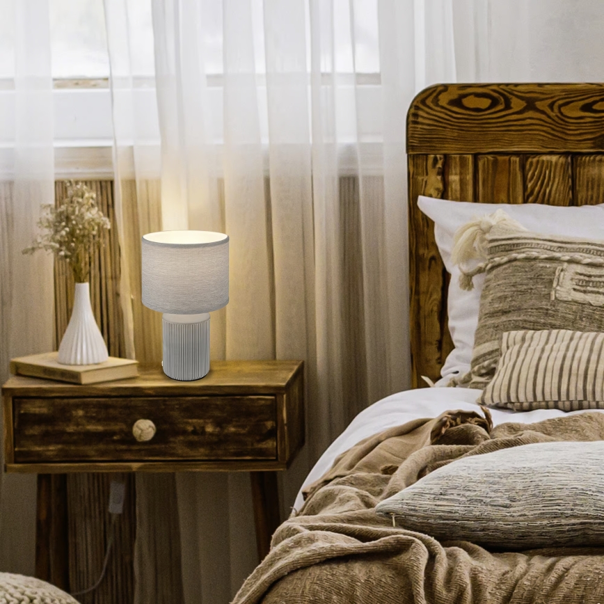 Brilo - Настольная лампа INO 1xE14/10W/230V серая