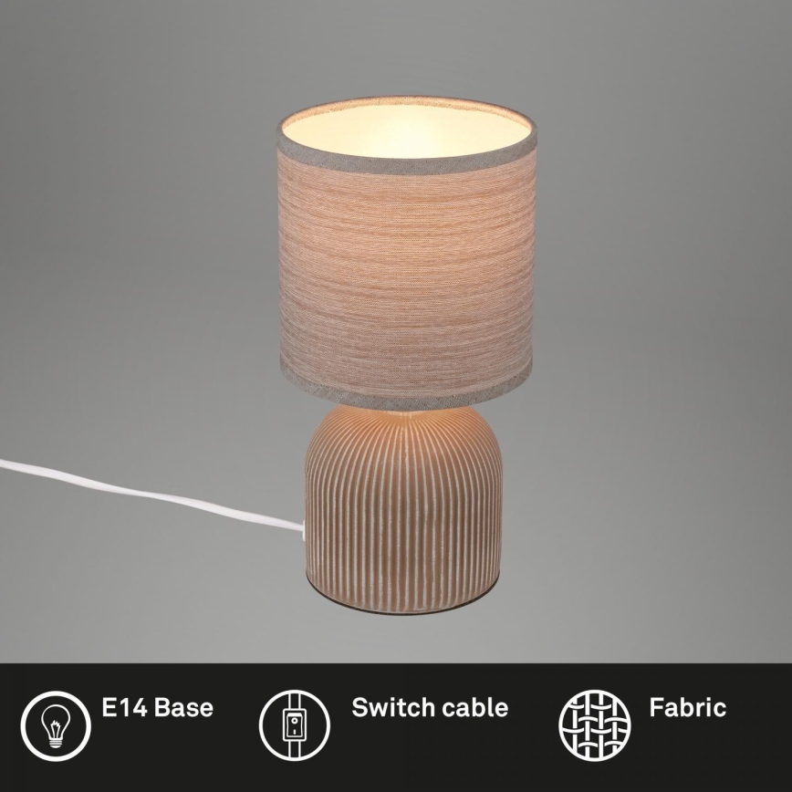 Brilo - Настольная лампа INO 1xE14/10W/230V коричневая