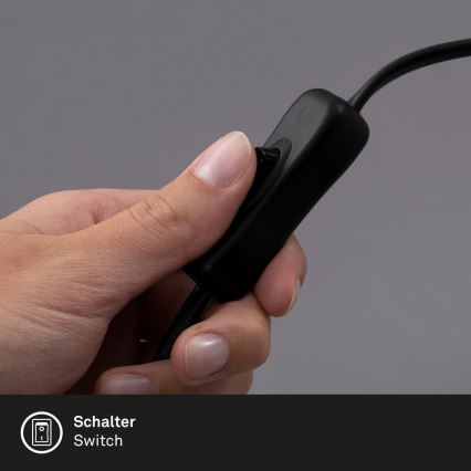 Brilo - Настольная лампа WAKTU 1xE27/25W/230V каучук