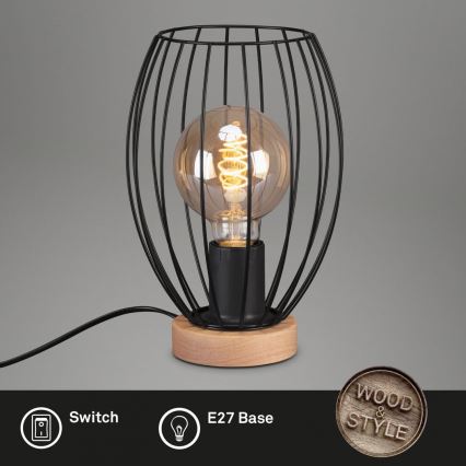 Brilo - Настольная лампа WAKTU 1xE27/25W/230V каучук