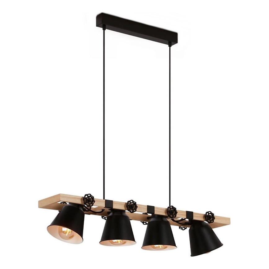 Brilo - Подвесная люстра TALLE 4xE27/40W/230V каучук