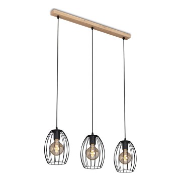 Brilo - Подвесная люстра WAKTU 3xE27/60W/230V каучук