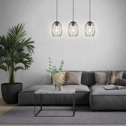 Brilo - Подвесная люстра WAKTU 3xE27/60W/230V каучук