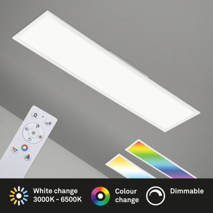 Brilo - Потолочный RGBW-светильник с регулированием яркости SLIM LED/40W/230V 3000-6500K + дистанционное управление