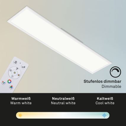 Brilo - Потолочный RGBW-светильник с регулированием яркости SLIM LED/40W/230V 3000-6500K + дистанционное управление