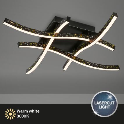 Brilo - Пристельова LED люстра REY 4xLED/6W/230V чорний