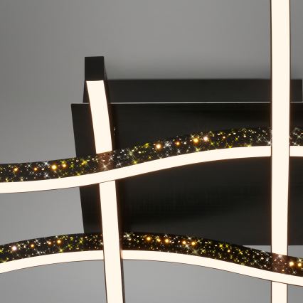 Brilo - Пристельова LED люстра REY 4xLED/6W/230V чорний