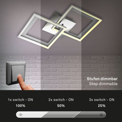 Brilo - Пристельова LED люстра з регулюванням яскравості FRAME 2xLED/11W/230V