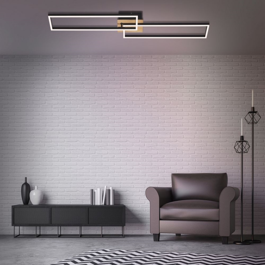 Brilo - Пристельова LED люстра з регулюванням яскравості FRAME 2xLED/20W/230V 2700-5000K + пульт дистанційного керування