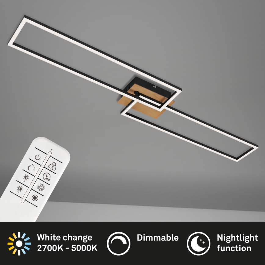 Brilo - Пристельова LED люстра з регулюванням яскравості FRAME 2xLED/20W/230V 2700-5000K + пульт дистанційного керування