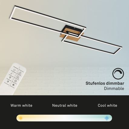 Brilo - Пристельова LED люстра з регулюванням яскравості FRAME 2xLED/20W/230V 2700-5000K + пульт дистанційного керування