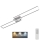 Brilo - Пристельова LED люстра з регулюванням яскравості FRAME 2xLED/20W/230V 2700-5000K + пульт дистанційного керування