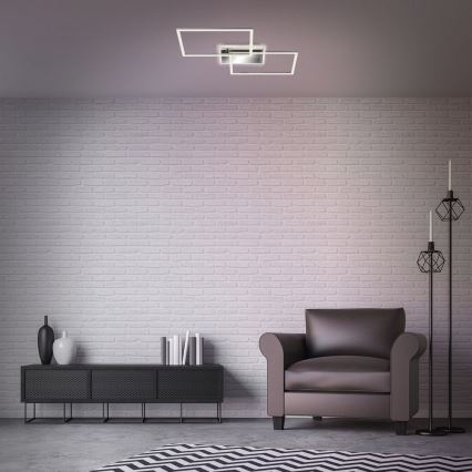 Brilo - Пристельова LED люстра з регулюванням яскравості FRAME 2xLED/20W/230V 2700-6500K + пульт дистанційного керування
