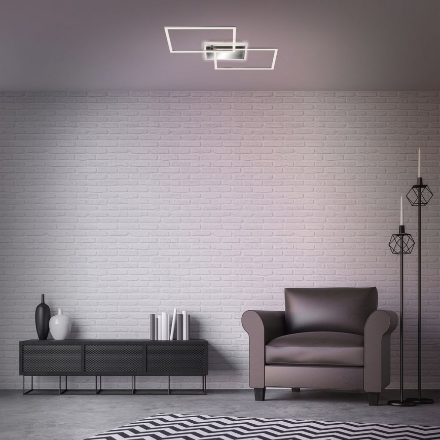 Brilo - Пристельова LED люстра з регулюванням яскравості FRAME 2xLED/20W/230V 2700-6500K + пульт дистанційного керування