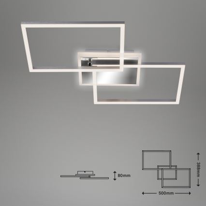 Brilo - Пристельова LED люстра з регулюванням яскравості FRAME 2xLED/20W/230V 2700-6500K + пульт дистанційного керування