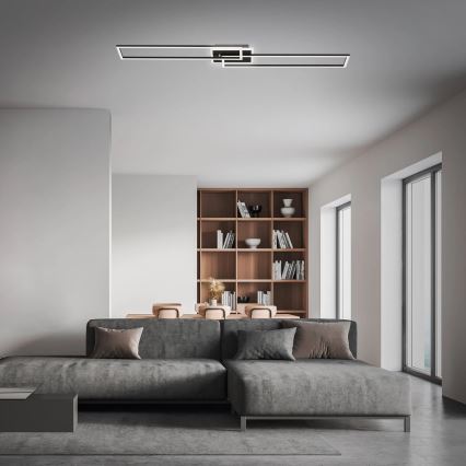 Brilo - Пристельова LED люстра з регулюванням яскравості FRAME 2xLED/20W/230V 2700-6500K + пульт дистанційного керування
