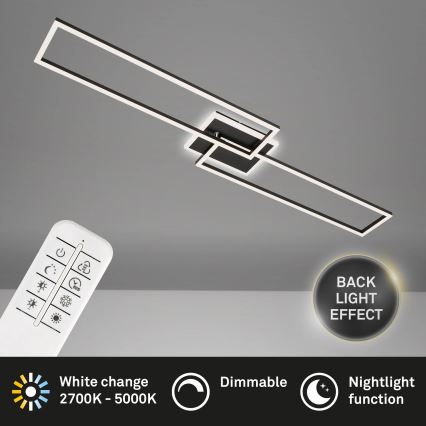 Brilo - Пристельова LED люстра з регулюванням яскравості FRAME 2xLED/20W/230V 2700-6500K + пульт дистанційного керування