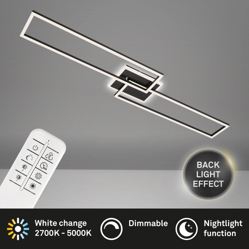 Brilo - Пристельова LED люстра з регулюванням яскравості FRAME 2xLED/20W/230V 2700-6500K + пульт дистанційного керування