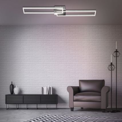 Brilo - Пристельова LED люстра з регулюванням яскравості FRAME 2xLED/20W/230V 2700-5000K + пульт дистанційного керування