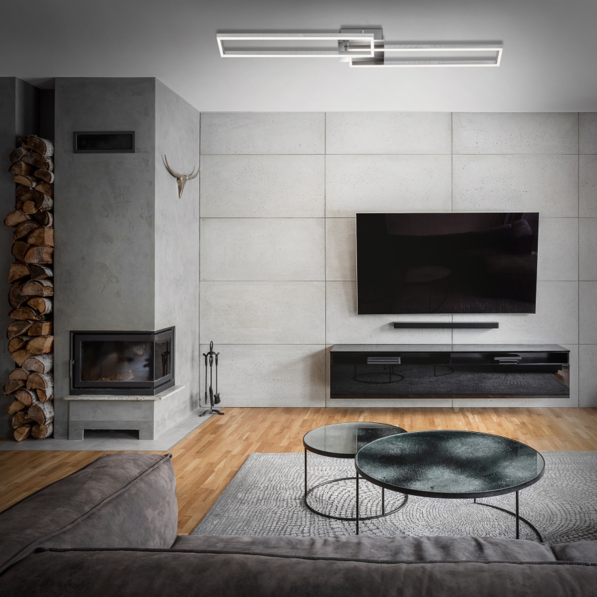 Brilo - Пристельова LED люстра з регулюванням яскравості FRAME 2xLED/20W/230V 2700-5000K + пульт дистанційного керування