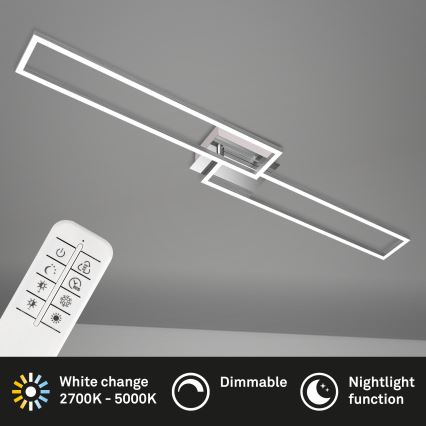 Brilo - Пристельова LED люстра з регулюванням яскравості FRAME 2xLED/20W/230V 2700-5000K + пульт дистанційного керування