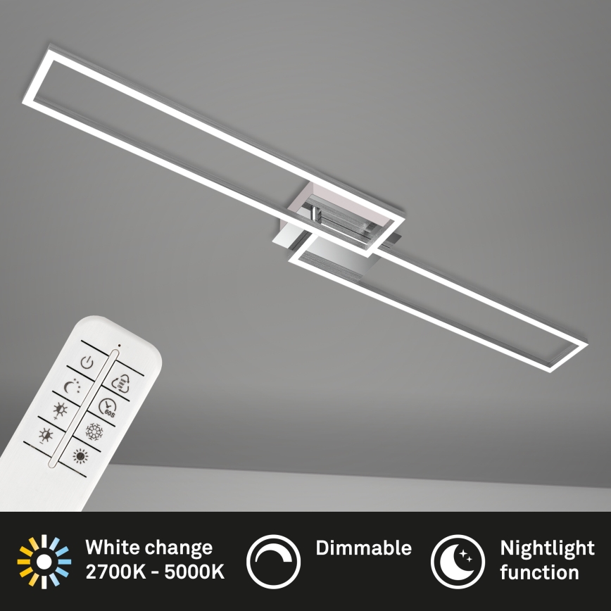 Brilo - Пристельова LED люстра з регулюванням яскравості FRAME 2xLED/20W/230V 2700-5000K + пульт дистанційного керування