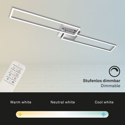 Brilo - Пристельова LED люстра з регулюванням яскравості FRAME 2xLED/20W/230V 2700-5000K + пульт дистанційного керування
