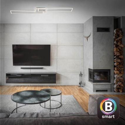 Brilo - Пристельова LED люстра з регулюванням яскравості FRAME 2xLED/20W/230V 2700-6500K Wi-Fi Tuya + пульт дистанційного керування