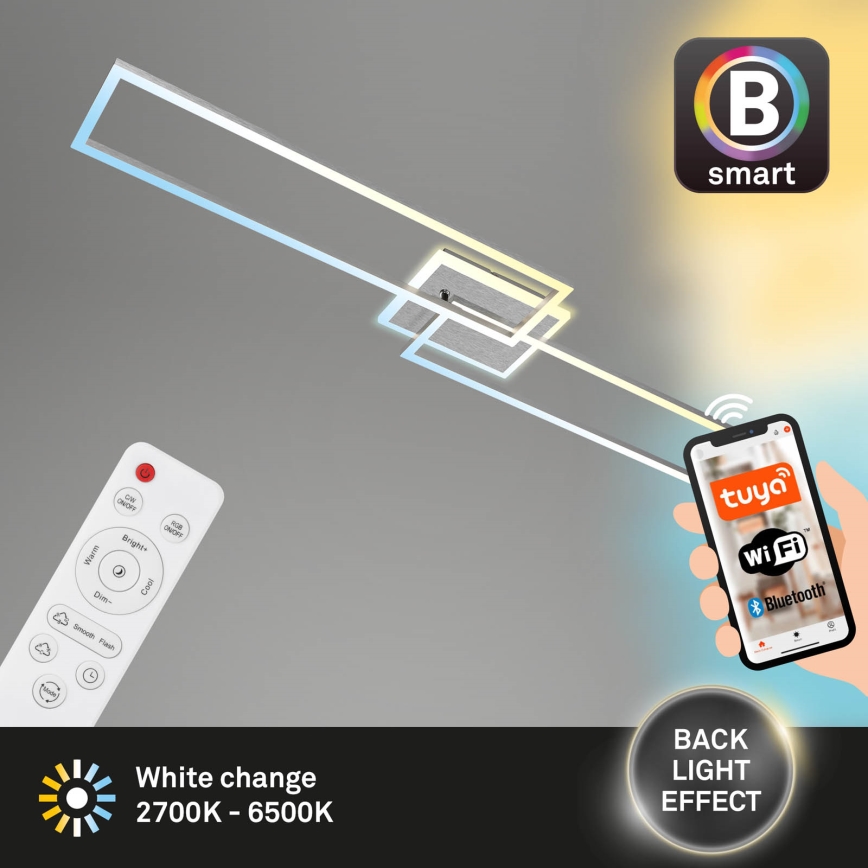 Brilo - Пристельова LED люстра з регулюванням яскравості FRAME 2xLED/20W/230V 2700-6500K Wi-Fi Tuya + пульт дистанційного керування