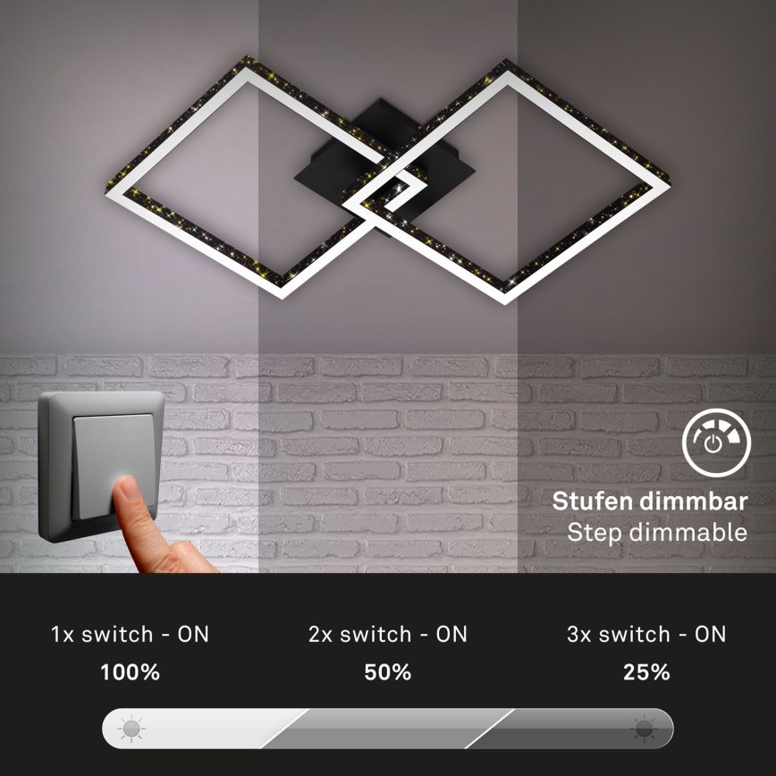 Brilo - Пристельова LED люстра з регулюванням яскравості FRAME 2xLED/9W/230V