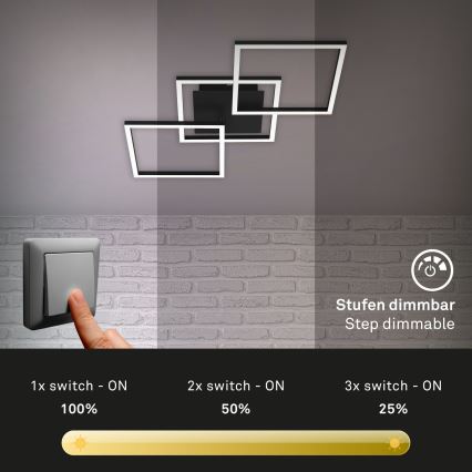 Brilo - Пристельова LED люстра з регулюванням яскравості FRAME LED/30W/230V