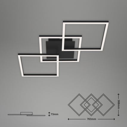 Brilo - Пристельова LED люстра з регулюванням яскравості FRAME LED/30W/230V