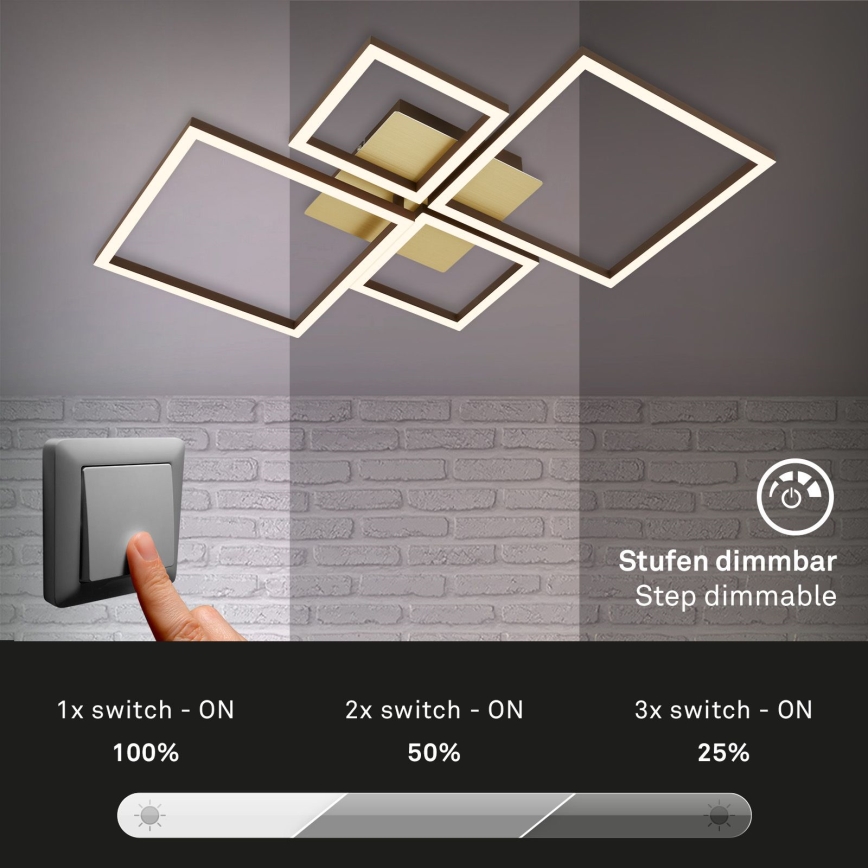 Brilo - Пристельова LED люстра з регулюванням яскравості FRAME LED/44W/230V