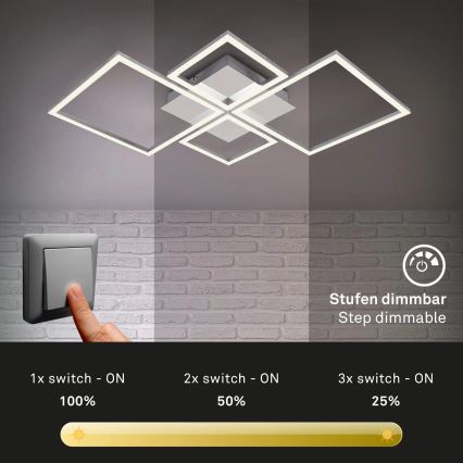 Brilo - Пристельова LED люстра з регулюванням яскравості FRAME LED/44W/230V