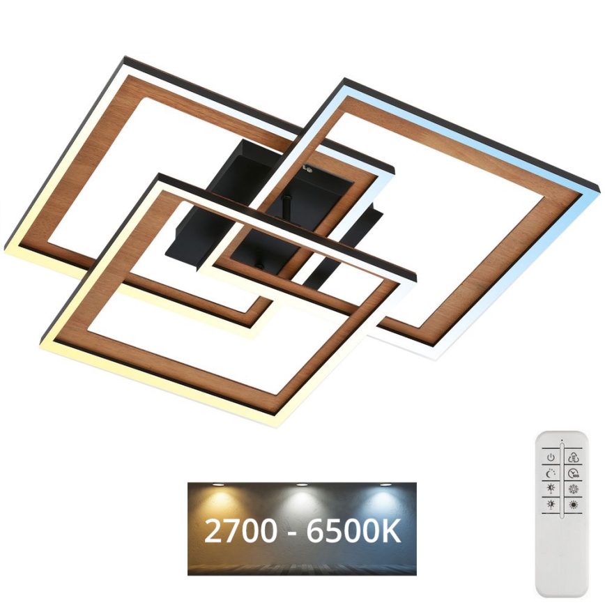 Brilo - Пристельова LED люстра з регулюванням яскравості FRAME LED/45W/230V 2700-6500K + пульт дистанційного керування