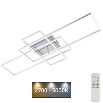 Brilo - Пристельова LED люстра з регулюванням яскравості FRAME LED/51W/230V 2700-5000K матовий хром + пульт дистанційного керування