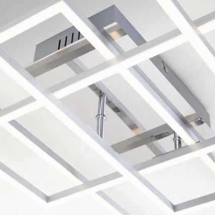 Brilo - Пристельова LED люстра з регулюванням яскравості FRAME LED/51W/230V 2700-5000K матовий хром + пульт дистанційного керування