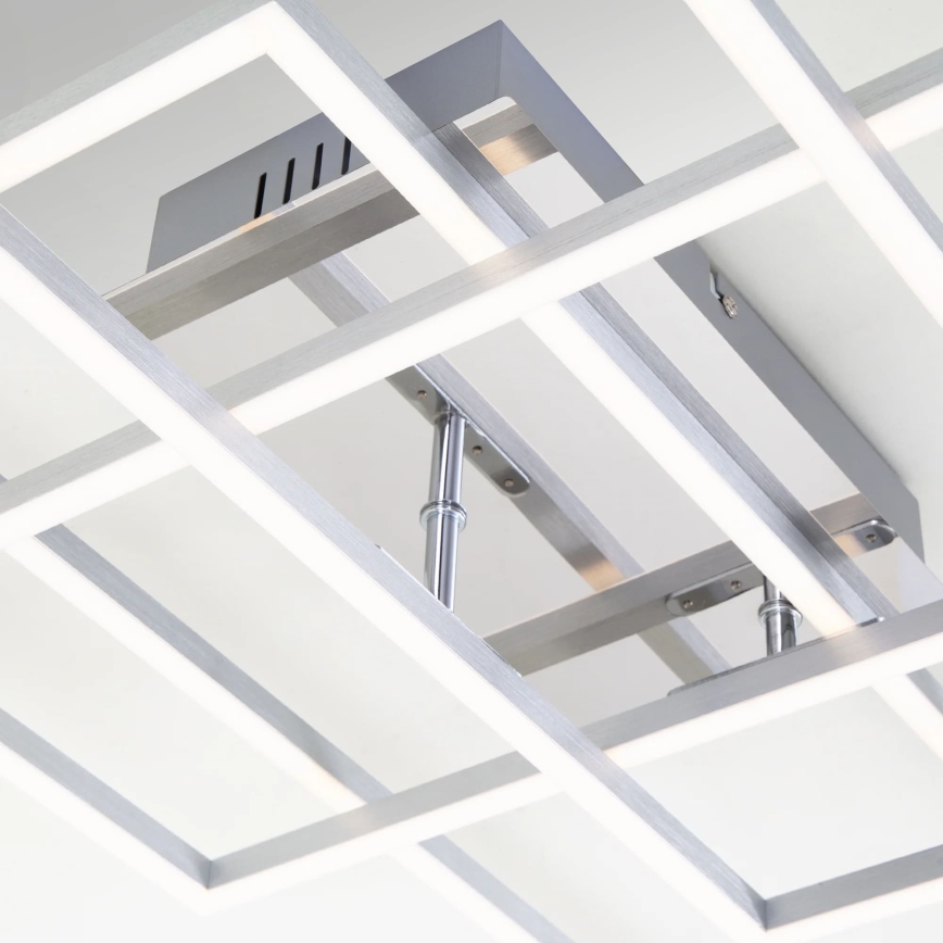 Brilo - Пристельова LED люстра з регулюванням яскравості FRAME LED/51W/230V 2700-5000K матовий хром + пульт дистанційного керування