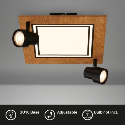 Brilo - Стельовий LED світильник LED/12W/230V + 2xGU10/9W 3000K