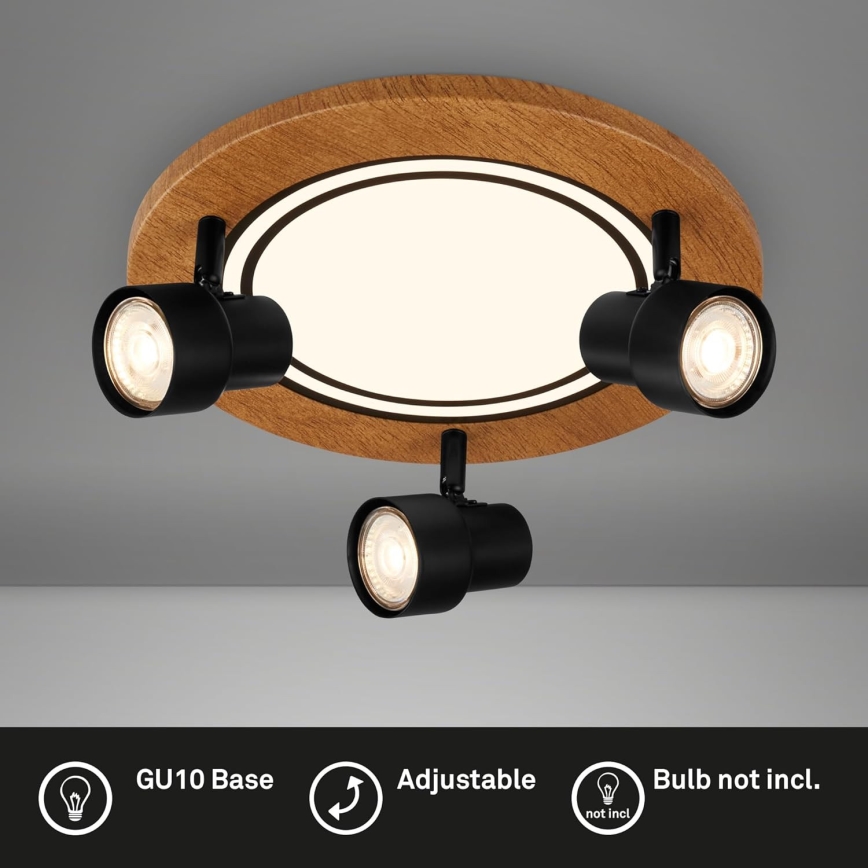 Brilo - Стельовий LED світильник LED/12W/230V + 3xGU10/9W 3000K