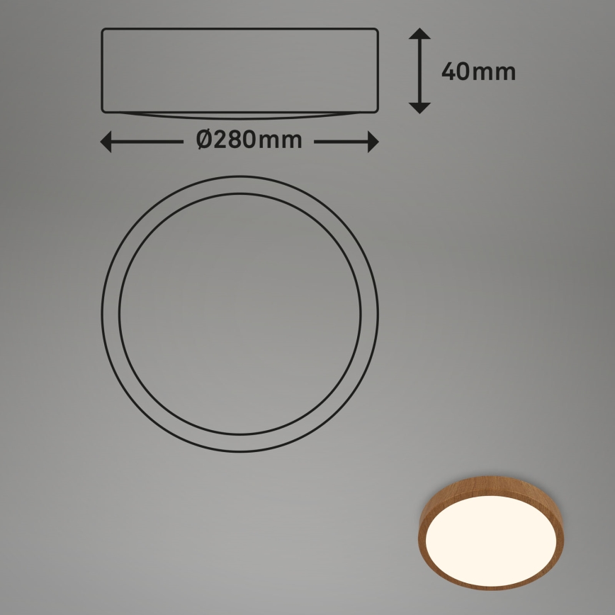 Brilo - Стельовий LED світильник RUNA LED/12W/230V