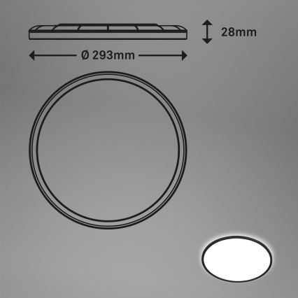 Brilo - Стельовий LED світильник SLIM LED/18W/230V діаметр 29,3 см