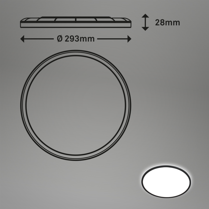 Brilo - Стельовий LED світильник SLIM LED/18W/230V діаметр 29,3 см
