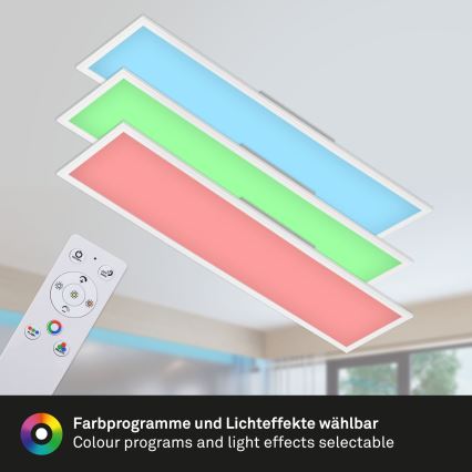 Brilo - Стельовий RGBW-світильник з регулюванням яскравості SLIM LED/40W/230V 3000-6500K + пульт дистанційного керування