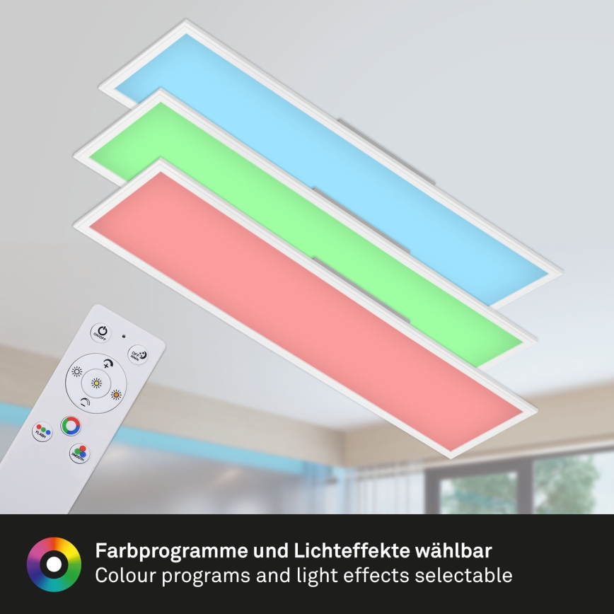 Brilo - Стельовий RGBW-світильник з регулюванням яскравості SLIM LED/40W/230V 3000-6500K + пульт дистанційного керування