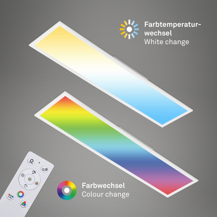 Brilo - Стельовий RGBW-світильник з регулюванням яскравості SLIM LED/40W/230V 3000-6500K + пульт дистанційного керування
