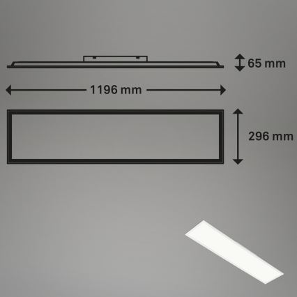 Brilo - Стельовий RGBW-світильник з регулюванням яскравості SLIM LED/40W/230V 3000-6500K + пульт дистанційного керування