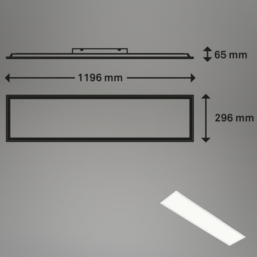 Brilo - Стельовий RGBW-світильник з регулюванням яскравості SLIM LED/40W/230V 3000-6500K + пульт дистанційного керування