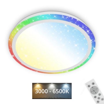 Brilo - Стельовий RGBW-світильник з регулюванням яскравості STARRY SKY LED/24W/230V 3000-6500K + пульт дистанційного керування